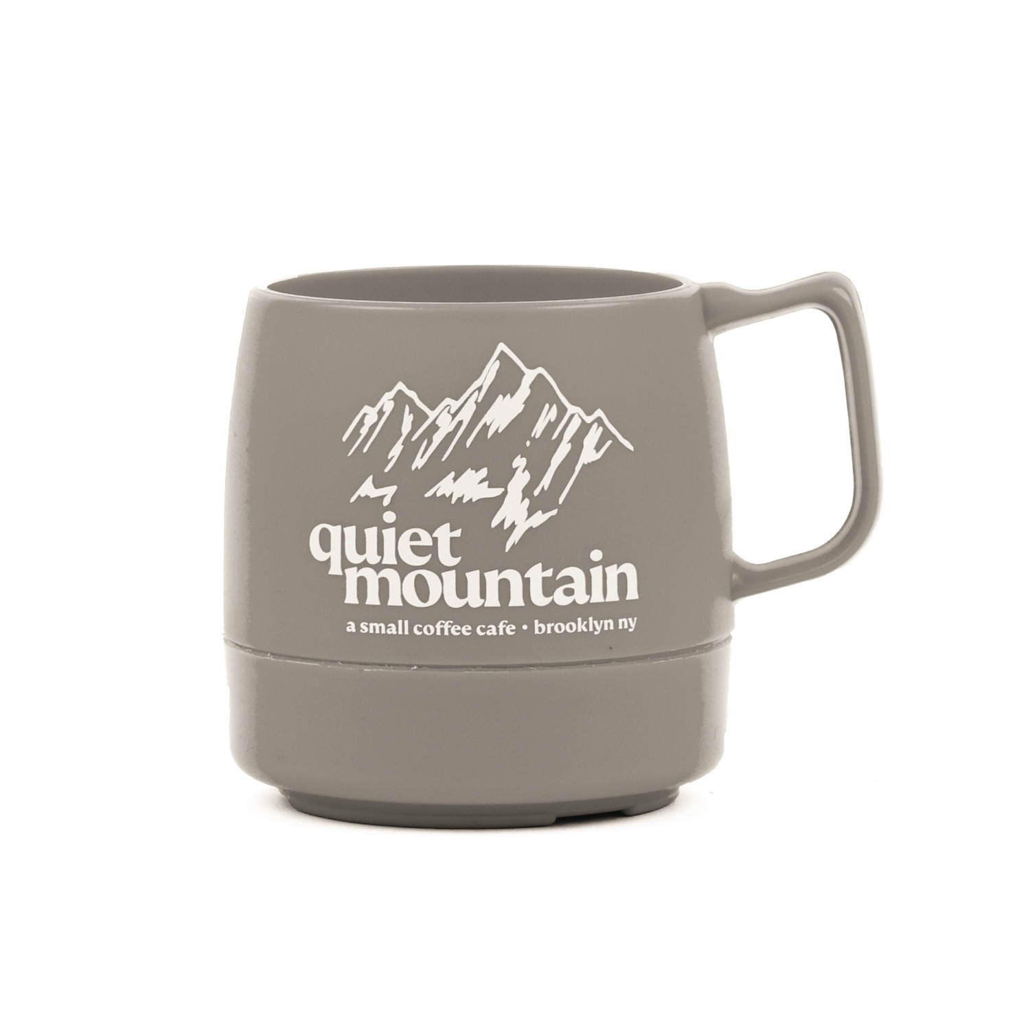 quiet mountain Standard mug Gray